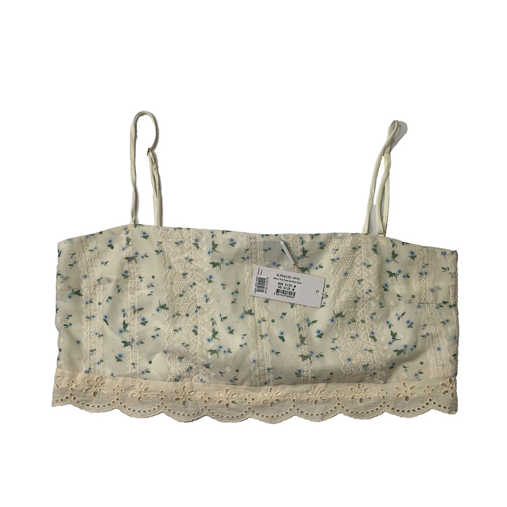Petal & Pup Camisole Womens M Medium Ivory Alison Floral Eyelets Lace Bandeau